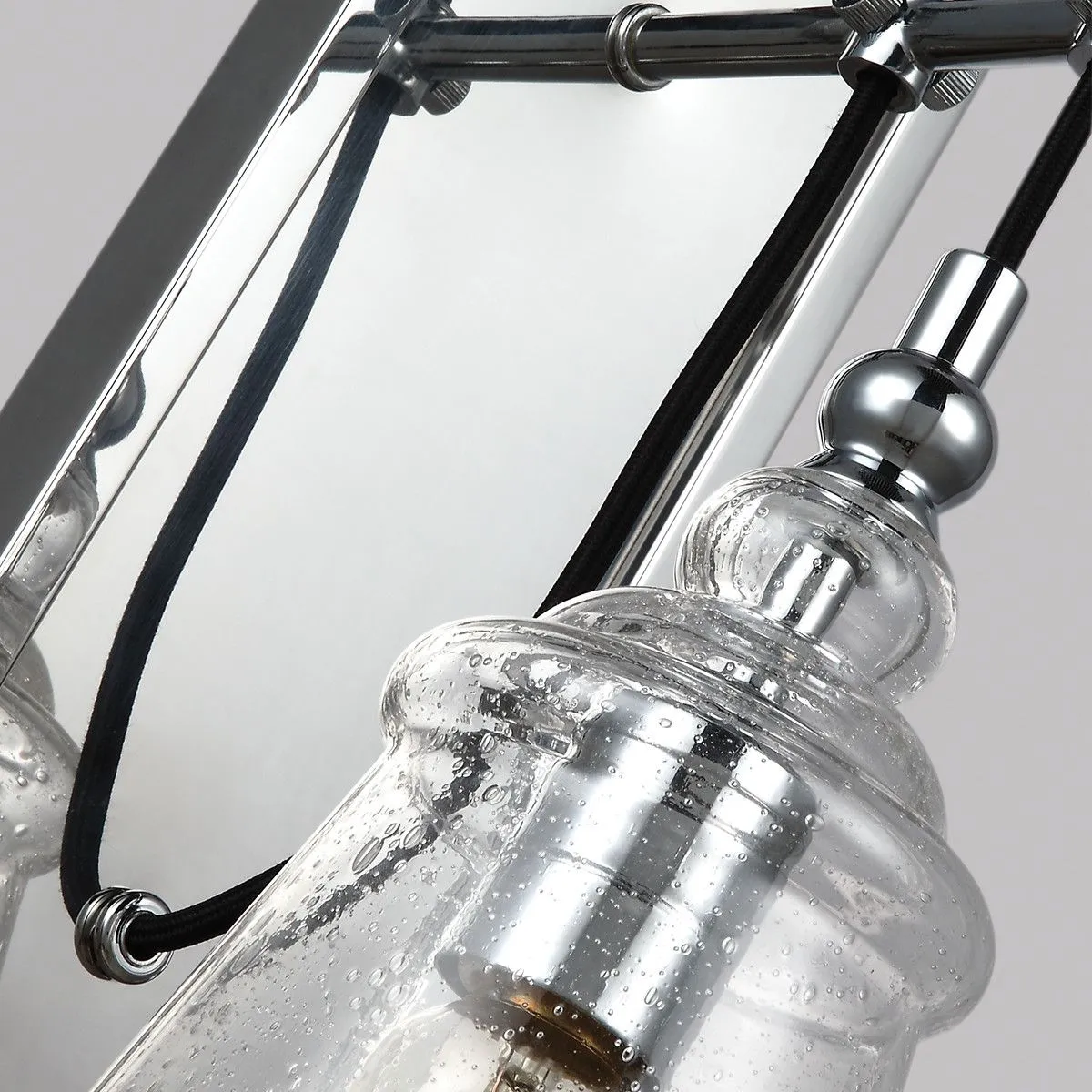 Netlighting Feiss Loras 1 Light Wall Light Chrome in Grey 2