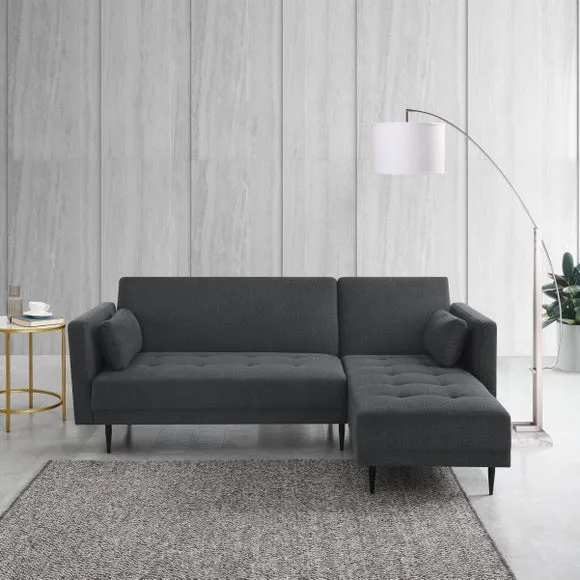 Selma Fabric 3 Seater Corner Double Sofa Bed 1
