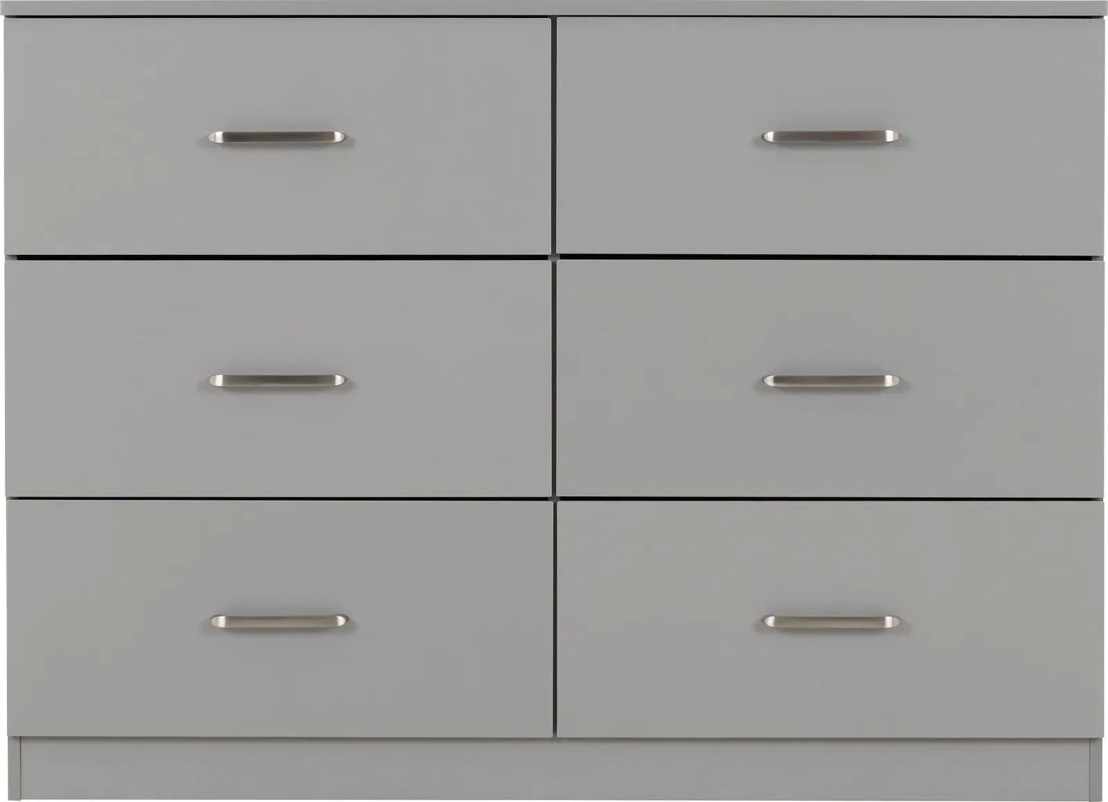 Seconique Dakotia 6 Drawer Chest in Light Grey 2
