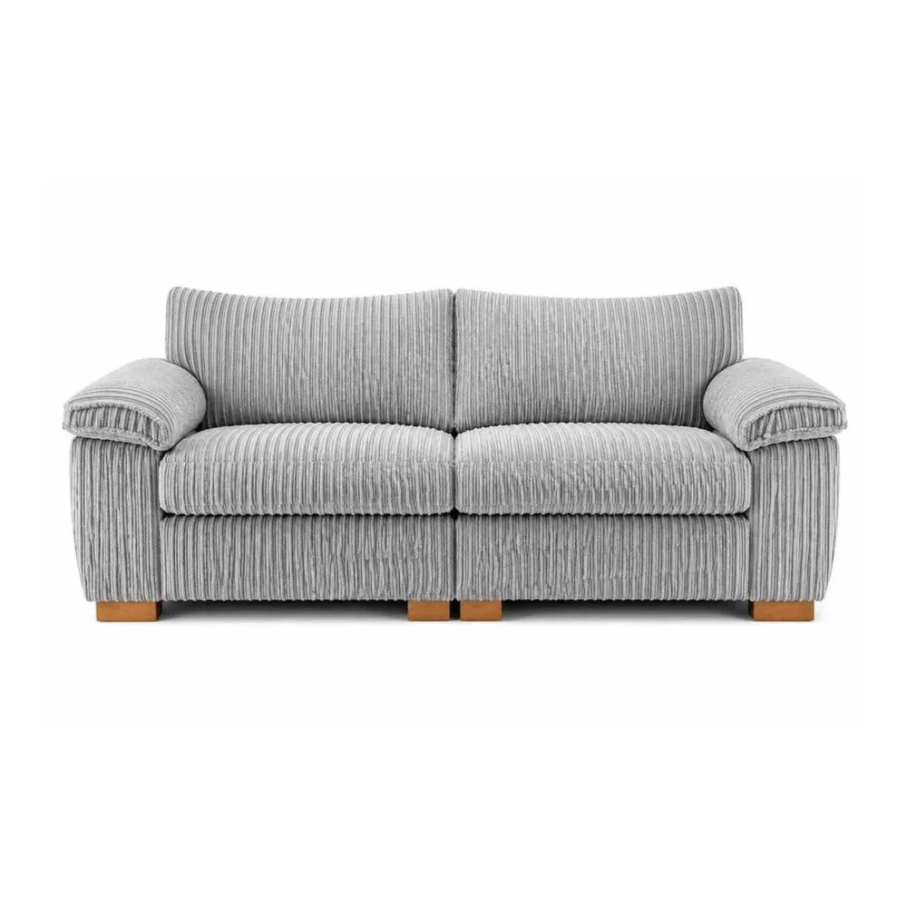 Bliss Furniture Amalfi 2 Seater Split Sofa Soft Fabric in Silver