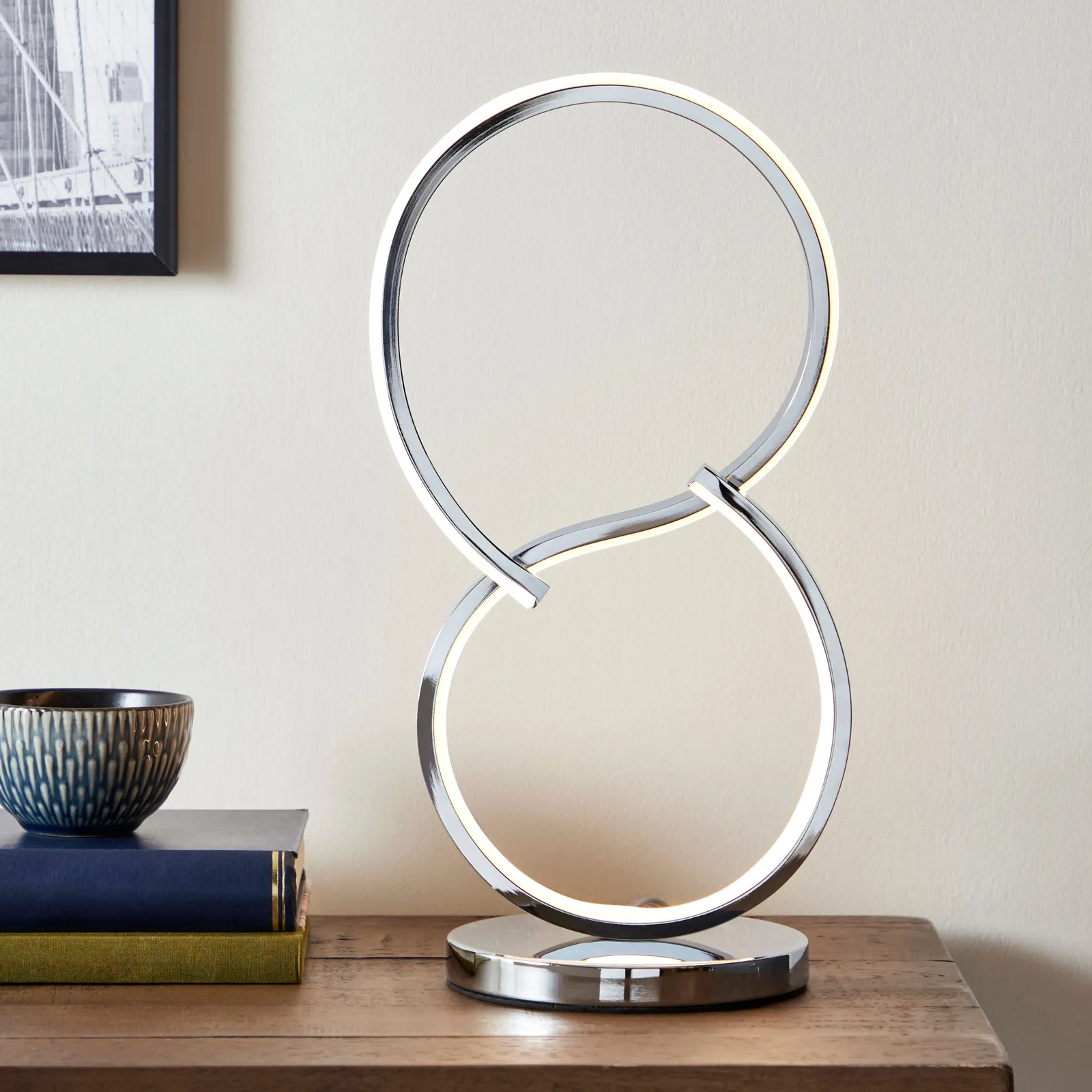 Infinity LED Chrome Table Lamp Chrome