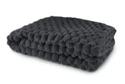 New Edge Blinds NewEdgeBlinds Leah Collection Deluxe Throw in Black (55" x 71"), Black
