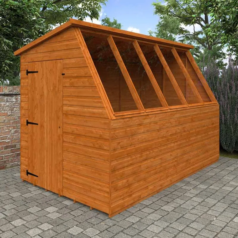 Buttercup Farm 10x6 Jewel Potting Shed 12mm Shed - L295 x W175 x H217 cm in Burnt Orange 2