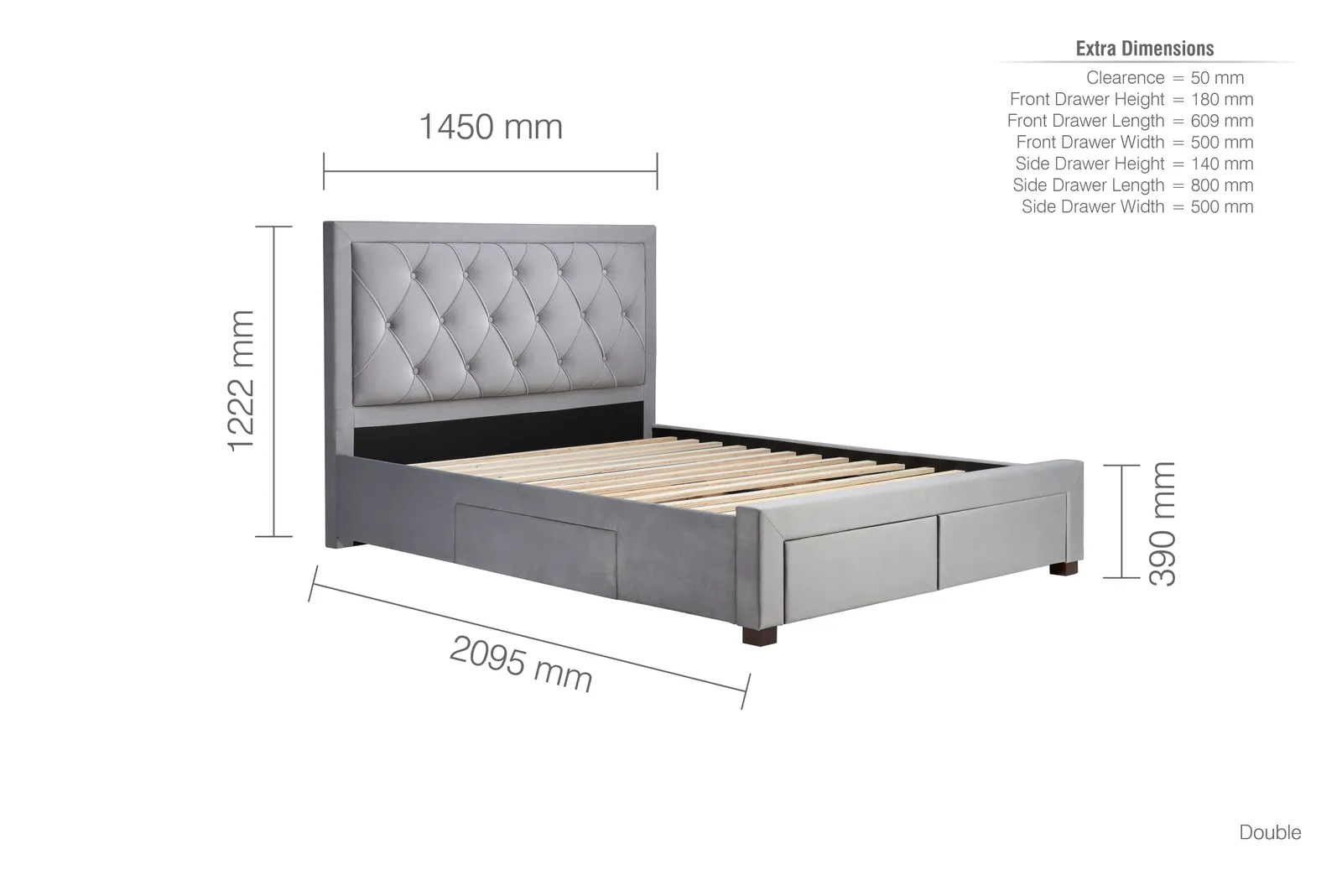 Birlea Woodbury Bed in Grey 6