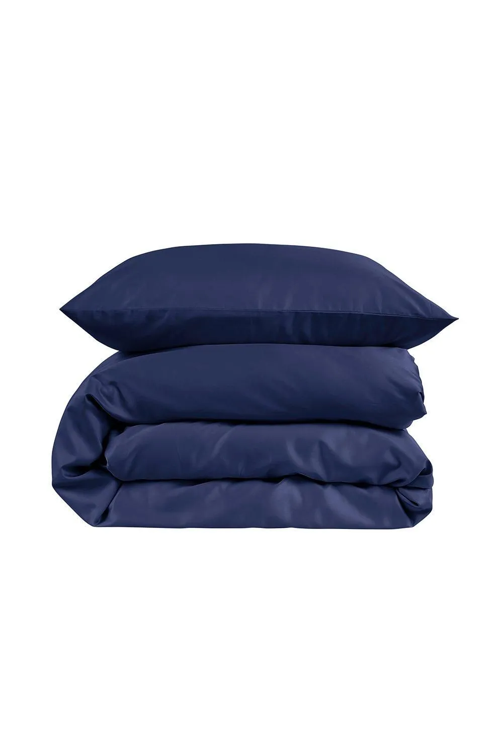 CHRISTY 400TC Luxury Cotton Sateen Plain Dye Duvet Cover Sets in Navy 2