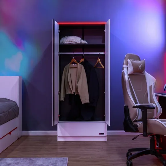 X Rocker Carbon Tek Wardrobe with Neo Fibre LED 4