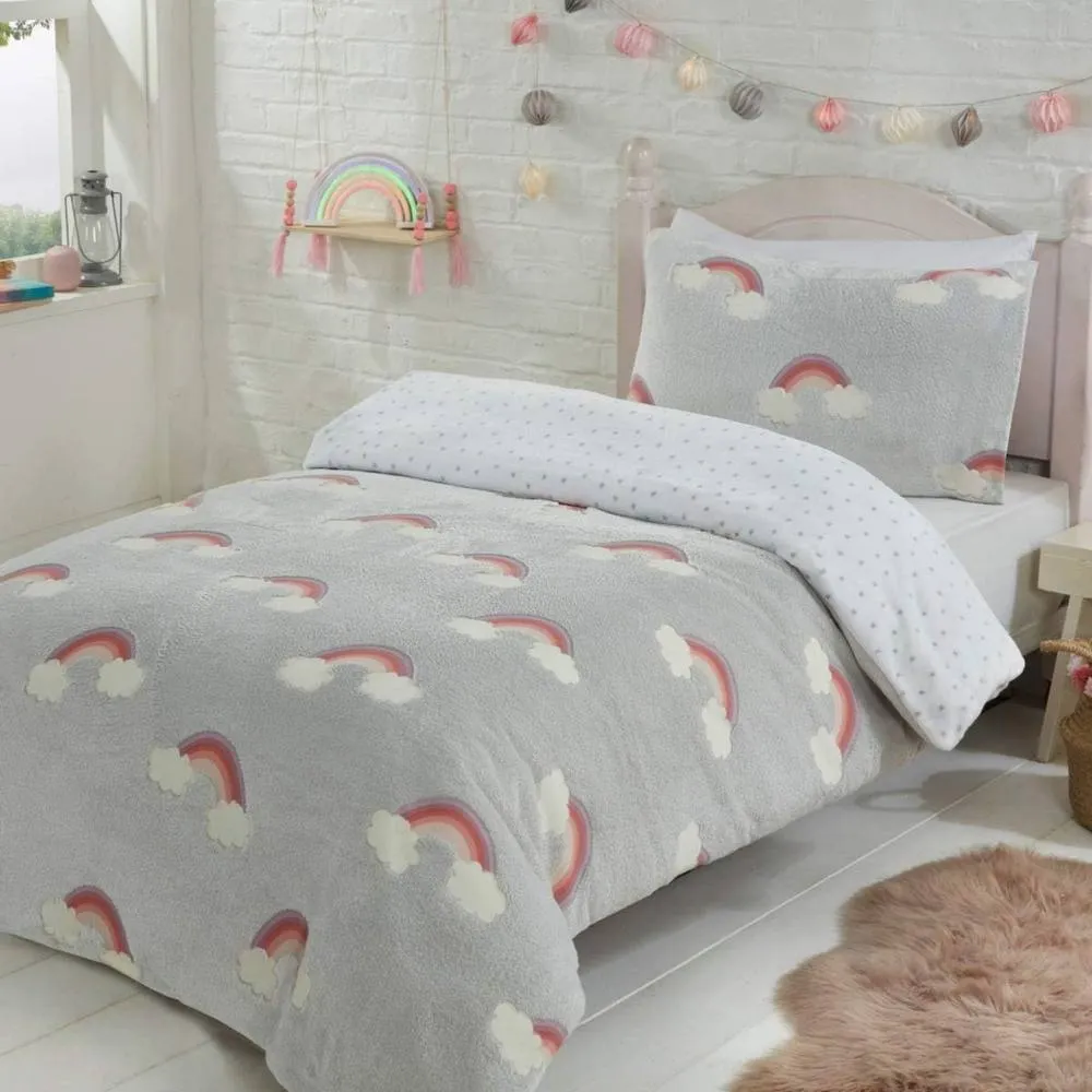 Smart Living Luxurious Glow in the Dark Fleece Duvet Cover with Pillowcases
