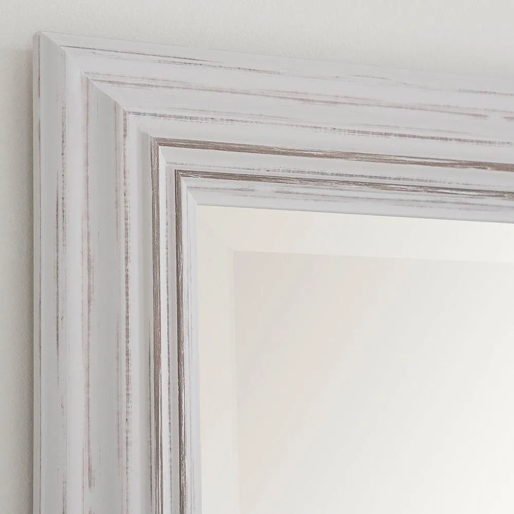 Yearn Mirrors Yearn Distressed White Framed Wall Mirror 75x60cm 2