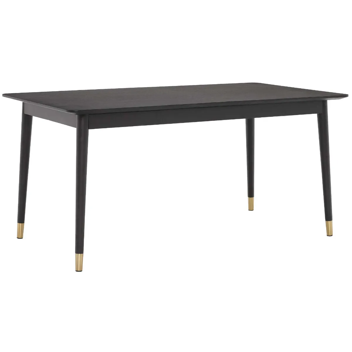 Cannelle Dining Table, Black Ash with Black and Gold Leg