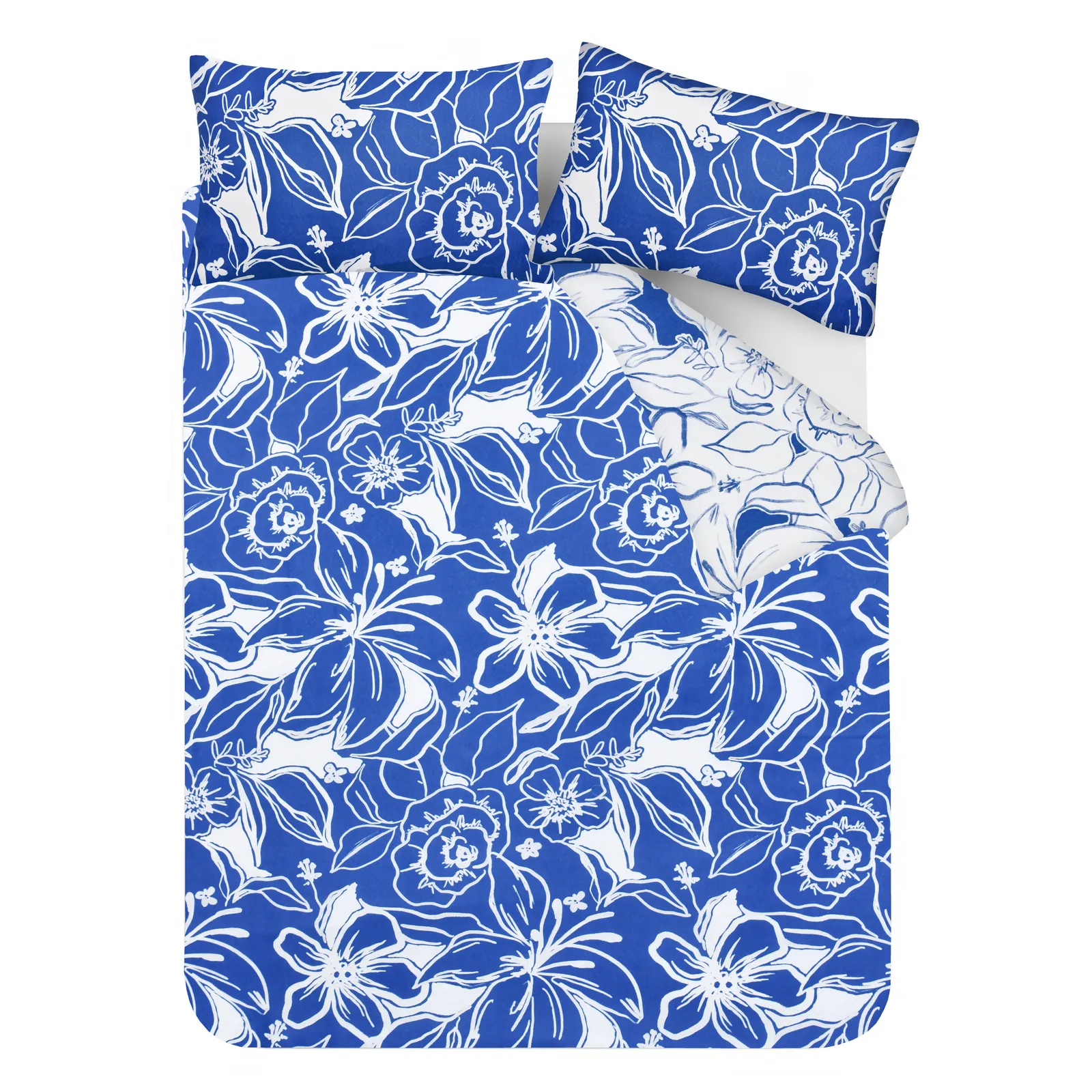Smart LivingDouble Hawaiian Tropic Duvet Set, Blue 5