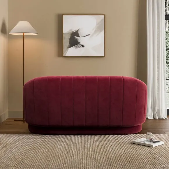 Carmen Quilted Velvet 2 Seater Sofa 2