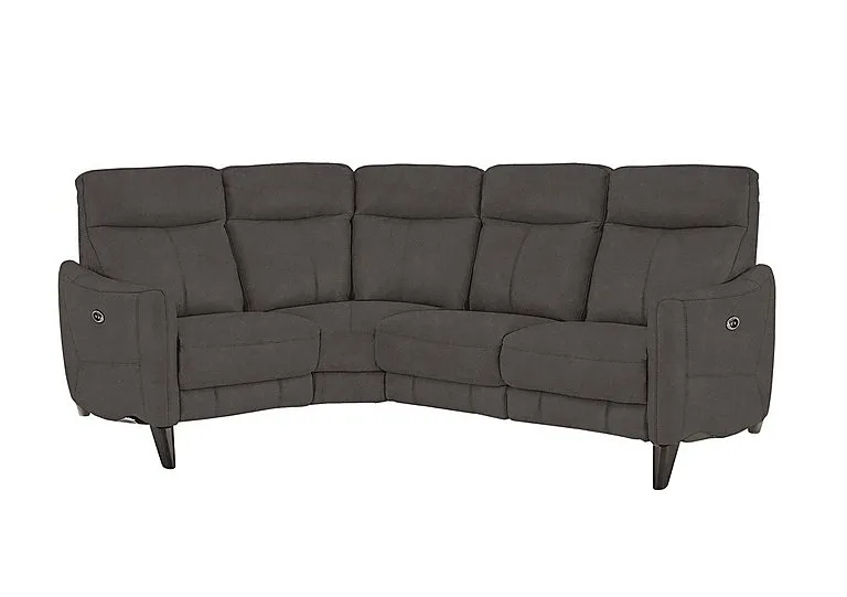 Compact Collection Petit Fabric Left Hand Facing Corner Sofa - Dark Grey