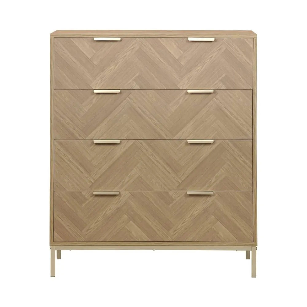 sweeek 4-drawer herringbone chest in Beige 6