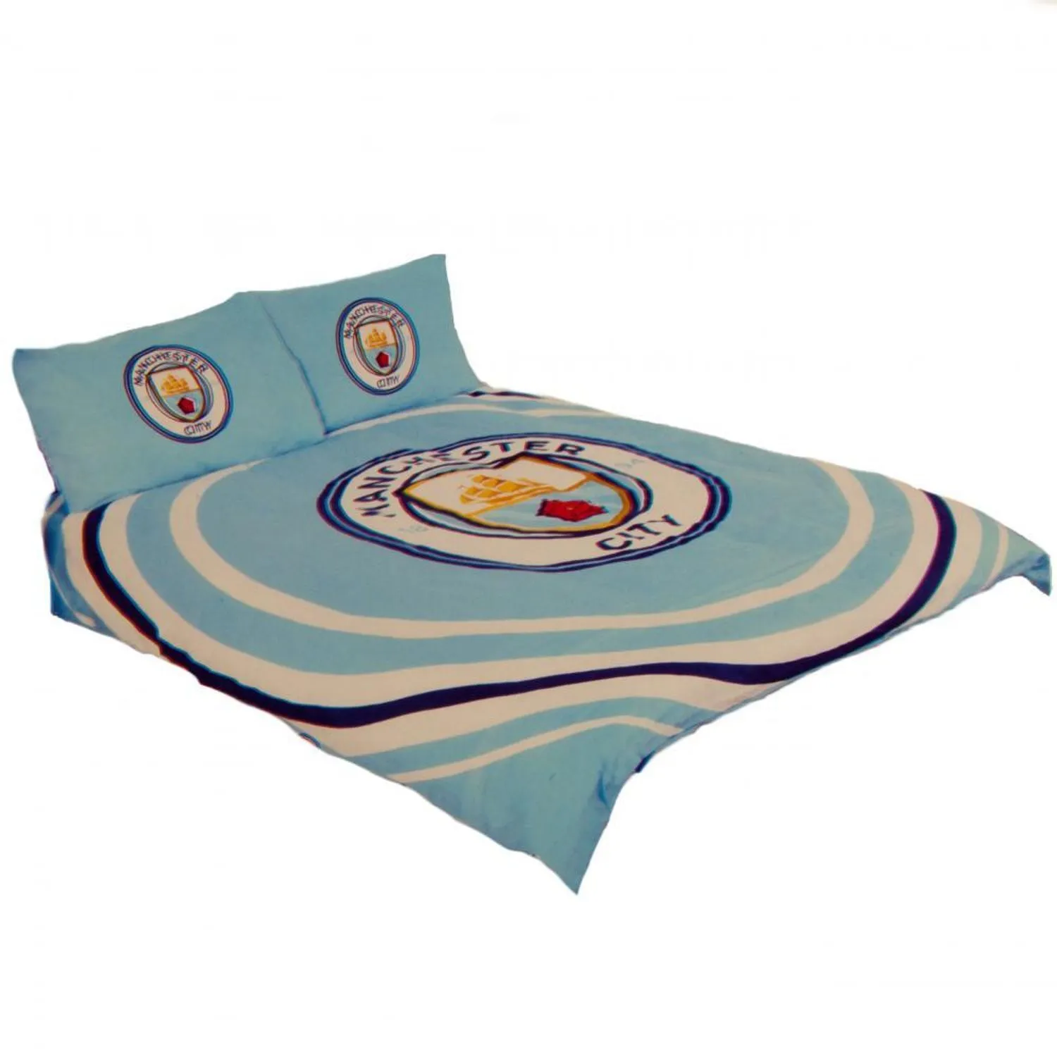 Manchester City FC Pulse Double Duvet Set in Blue