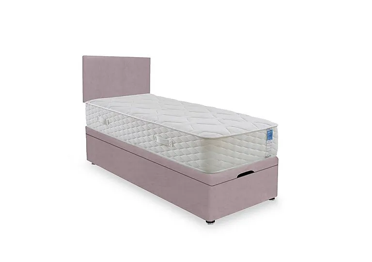 Memory Plus End Lift Ottoman Divan Set - Small Single - Plush Lilac