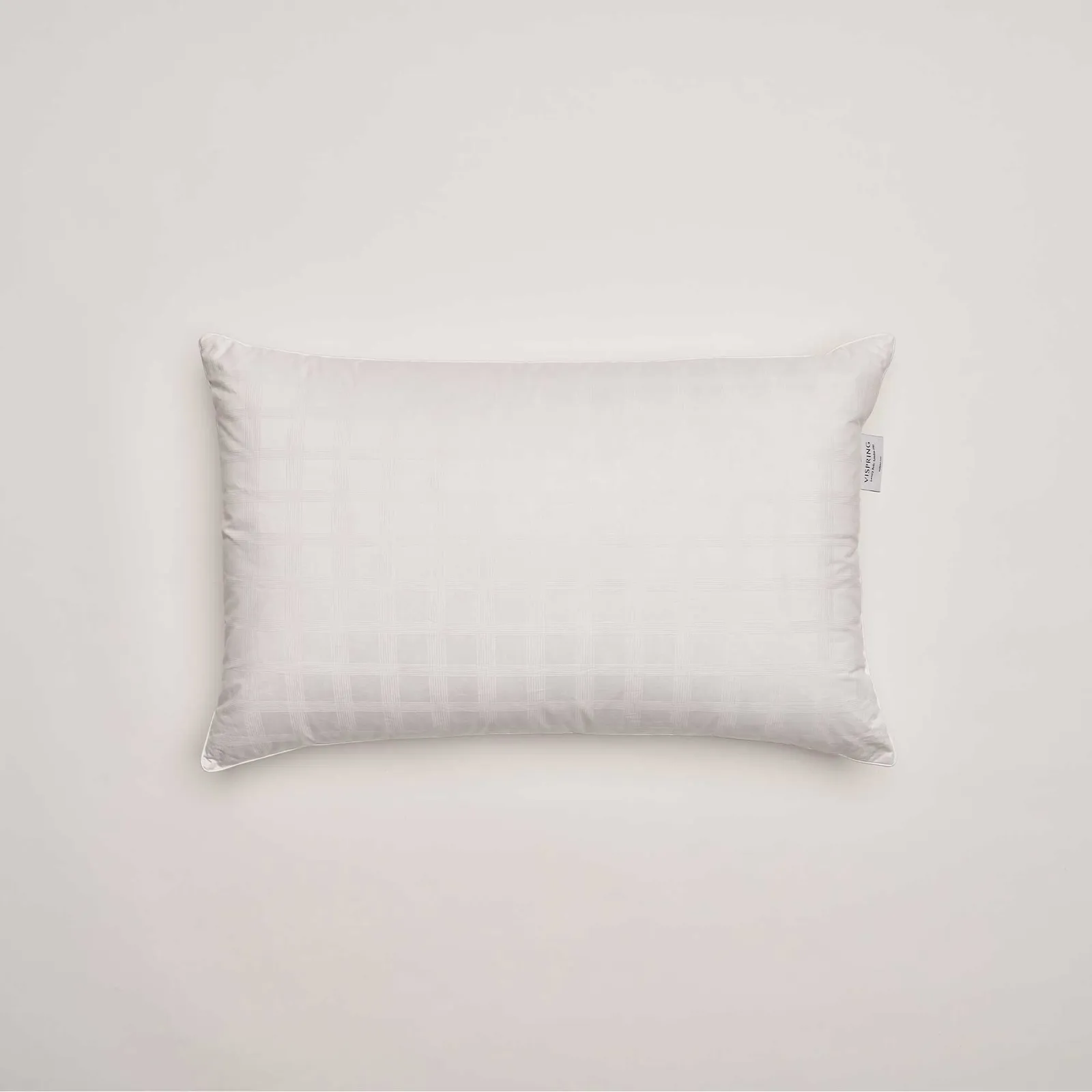 Vispring English Duck Down Pillow 75X50, White Fabric | Barker & Stonehouse