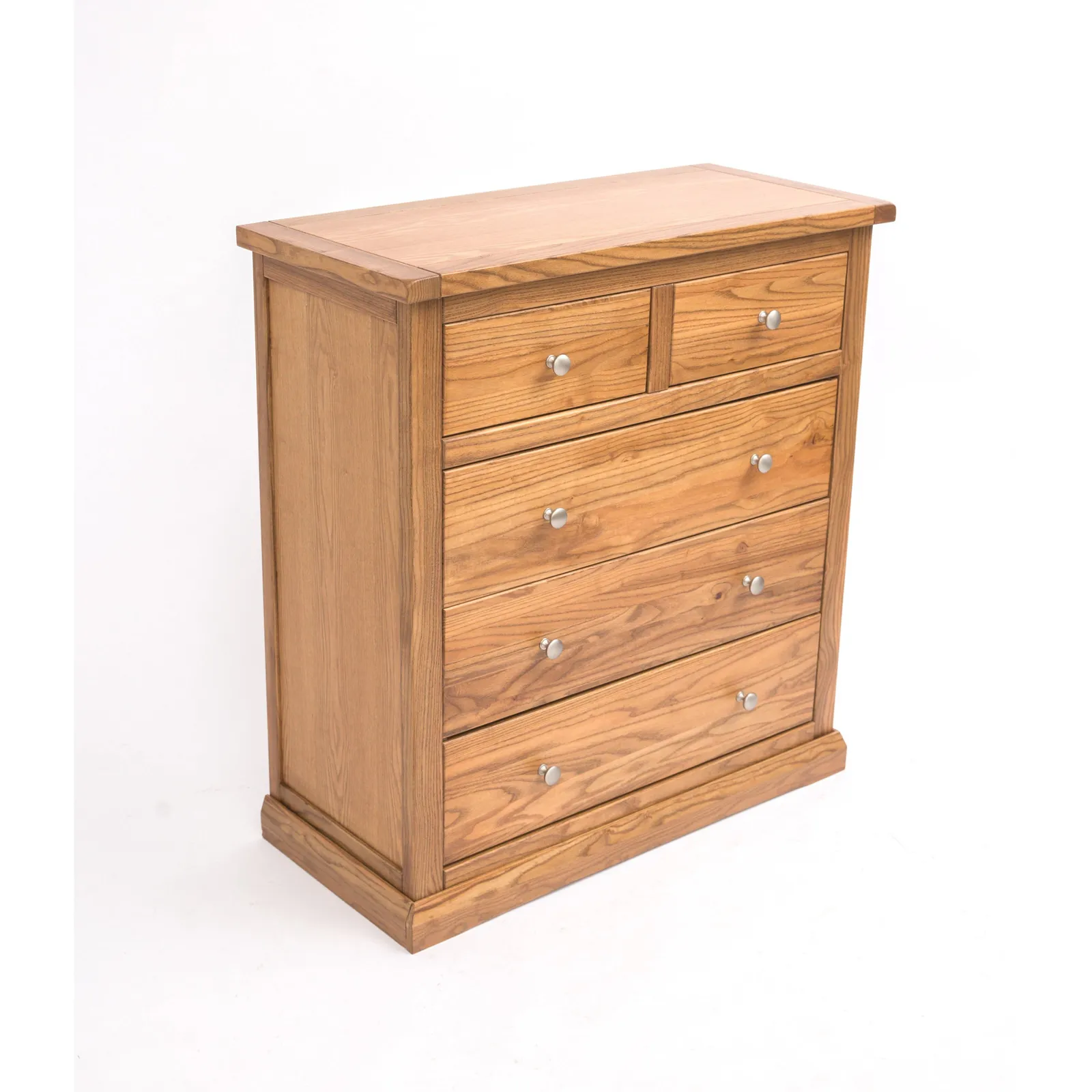 Cabinet Bits Salerno 5 Drawer Chest of Drawers Chrome Knob in Natural 3