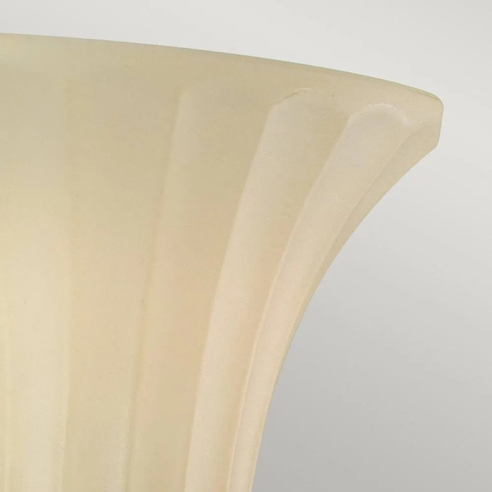 Netlighting Drawing Room 1 Light Wall Light Walnut Glass Shade E27 in Brown 2