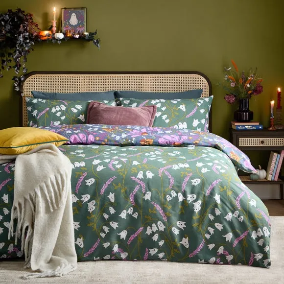 furn. Ghoul Gardens Polycotton Duvet Cover & Pillowcase Set 2