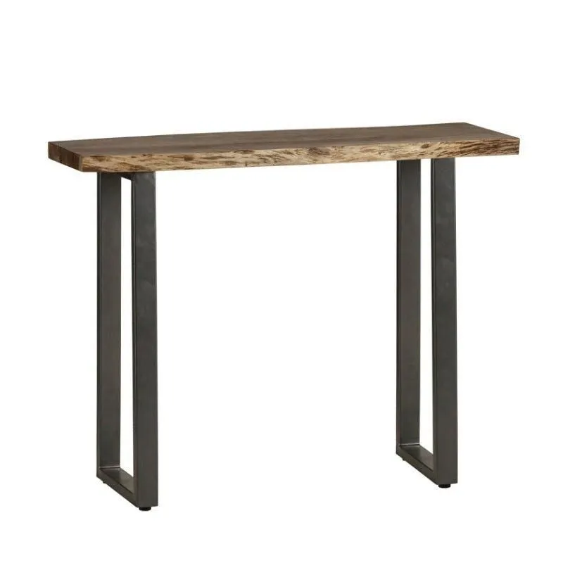 IH Design Wollaston Natural Essential Live Edge Console Table in Brown