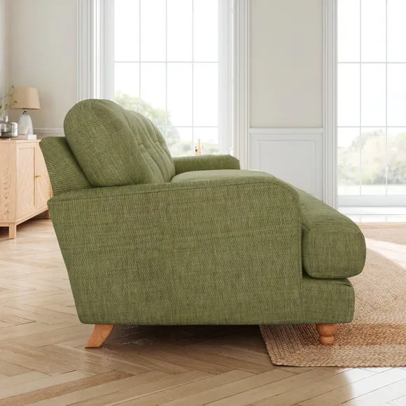 Martha Slub Faux Linen 4 Seater Sofa 2