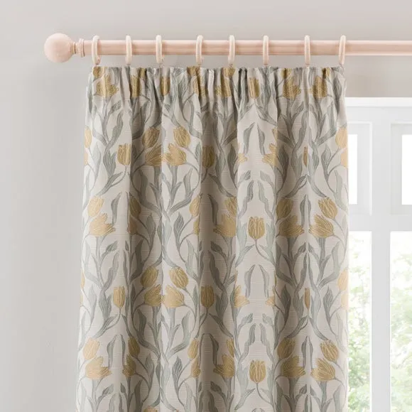 Tulip Jacquard Pencil Pleat Curtains 1