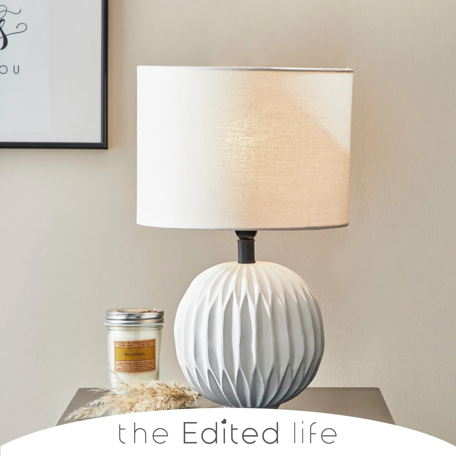 Ecomix Ball Shaped White Table Lamp White