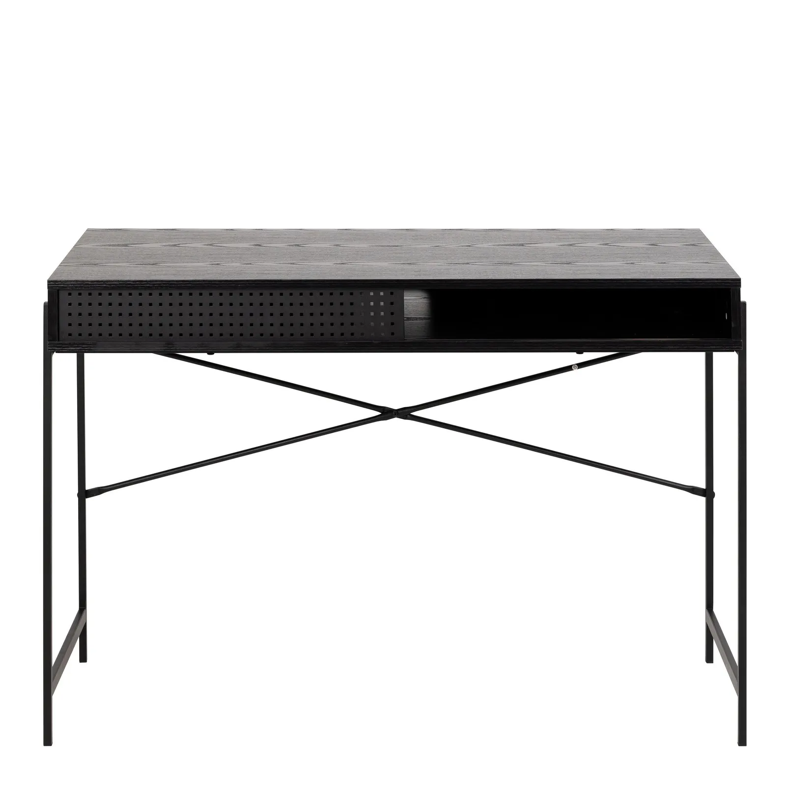Furniture To Go Angus Office Desk with Sliding Door in Black 2