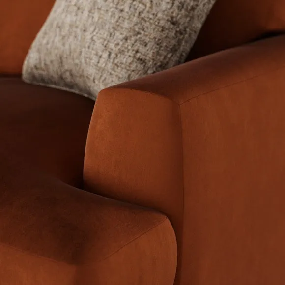 Lawson Matte Plush Velvet 2 Seater Sofa 5