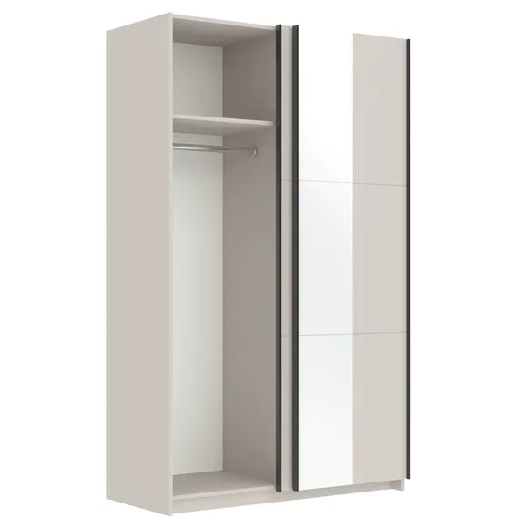 Ivan 120cm Sliding Wardrobe with 1 Mirror 6