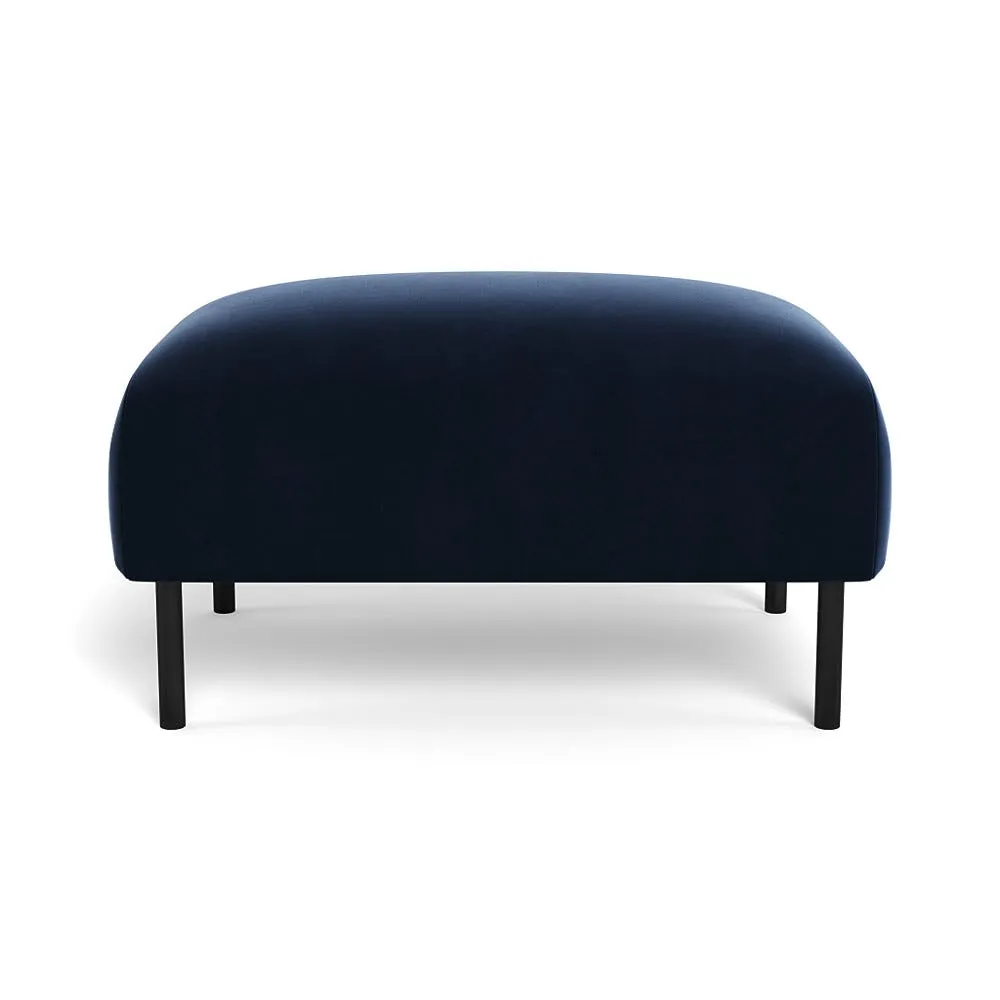 Heal's Alto Ottoman Smart Velvet Dusk Black Feet 1