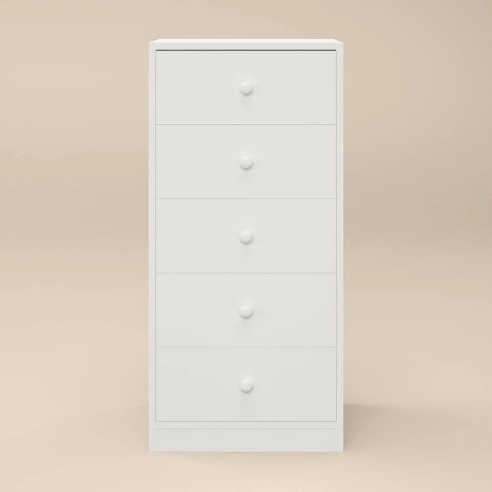 Flair Wizard Chest of 5 Drawers White 4