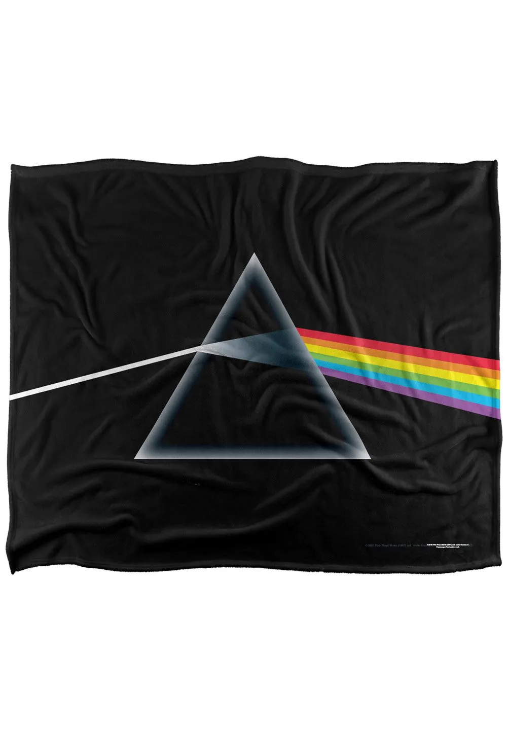 Pink Floyd Dark Side The Moon Silky Touch Super Soft Throw Blanket 152 X 127 cm in White