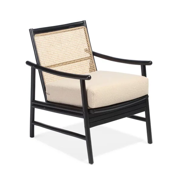 Desser Borneo Rattan Chair with Boucle Cushion 2