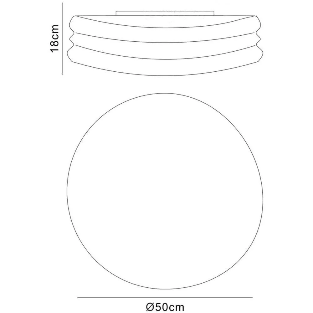Netlighting Mediterraneo Ceiling Wall 3 Light E27 Large Frosted White Glass 2