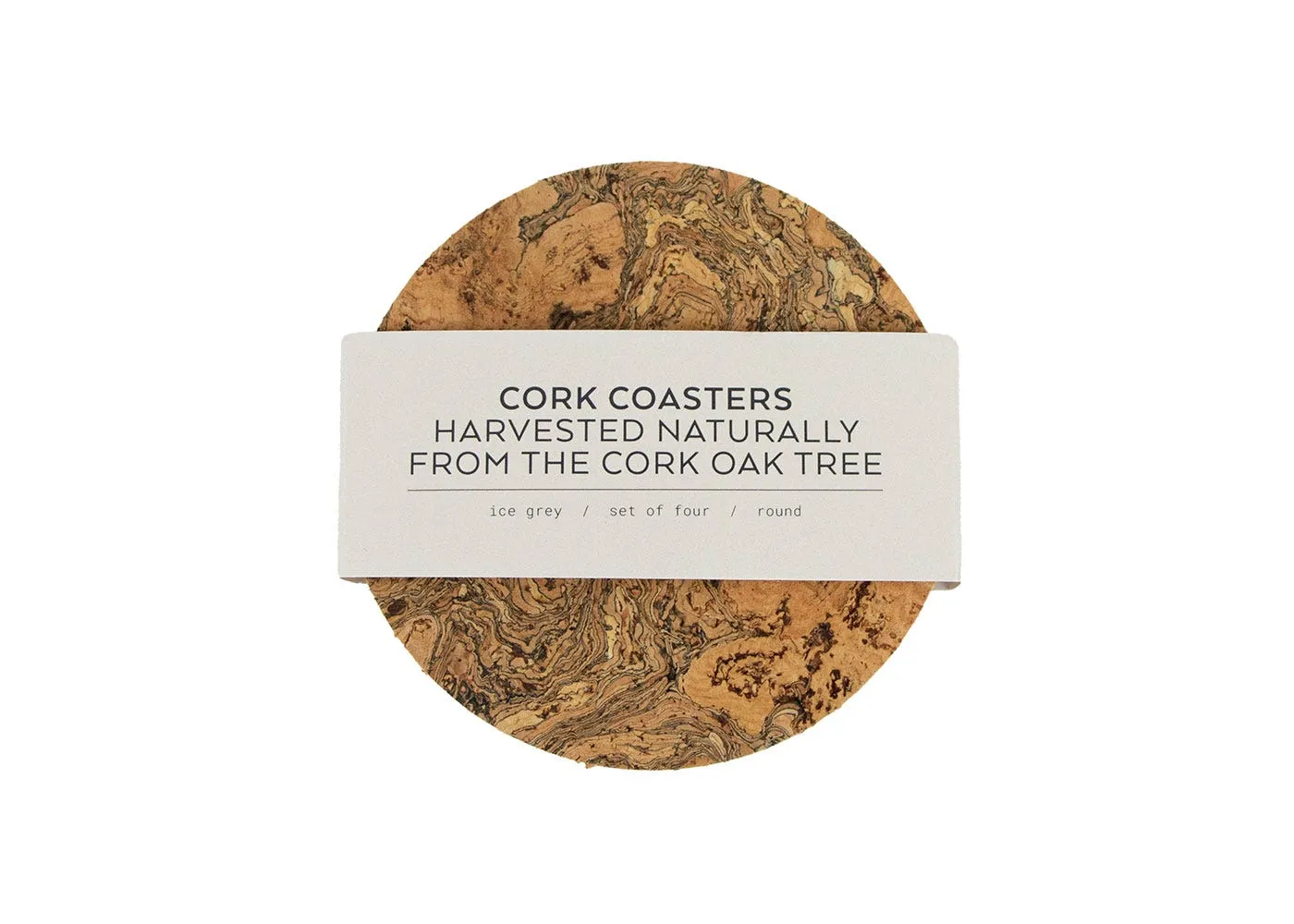 Liga Natural Cork Round Coasters Set of 4