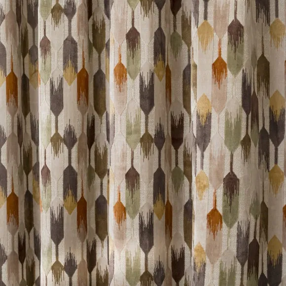 Kelso Cut Velvet Pencil Pleat Curtains 6