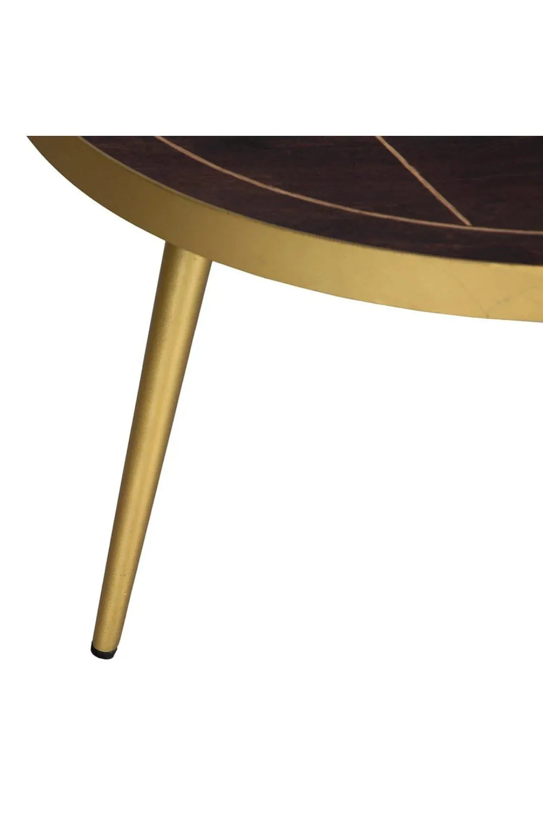 IH Design Round Coffee Table Deiondre Dark Mango in Brown 5