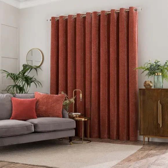 Vintage Chenille Eyelet Curtains 4