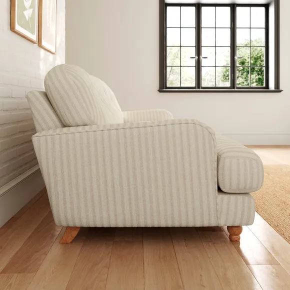 Martha Chunky Chenille Stripe 3 Seater Sofa 3