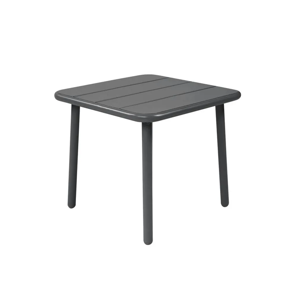 sweeek Square steel garden coffee table in Dark Grey 2