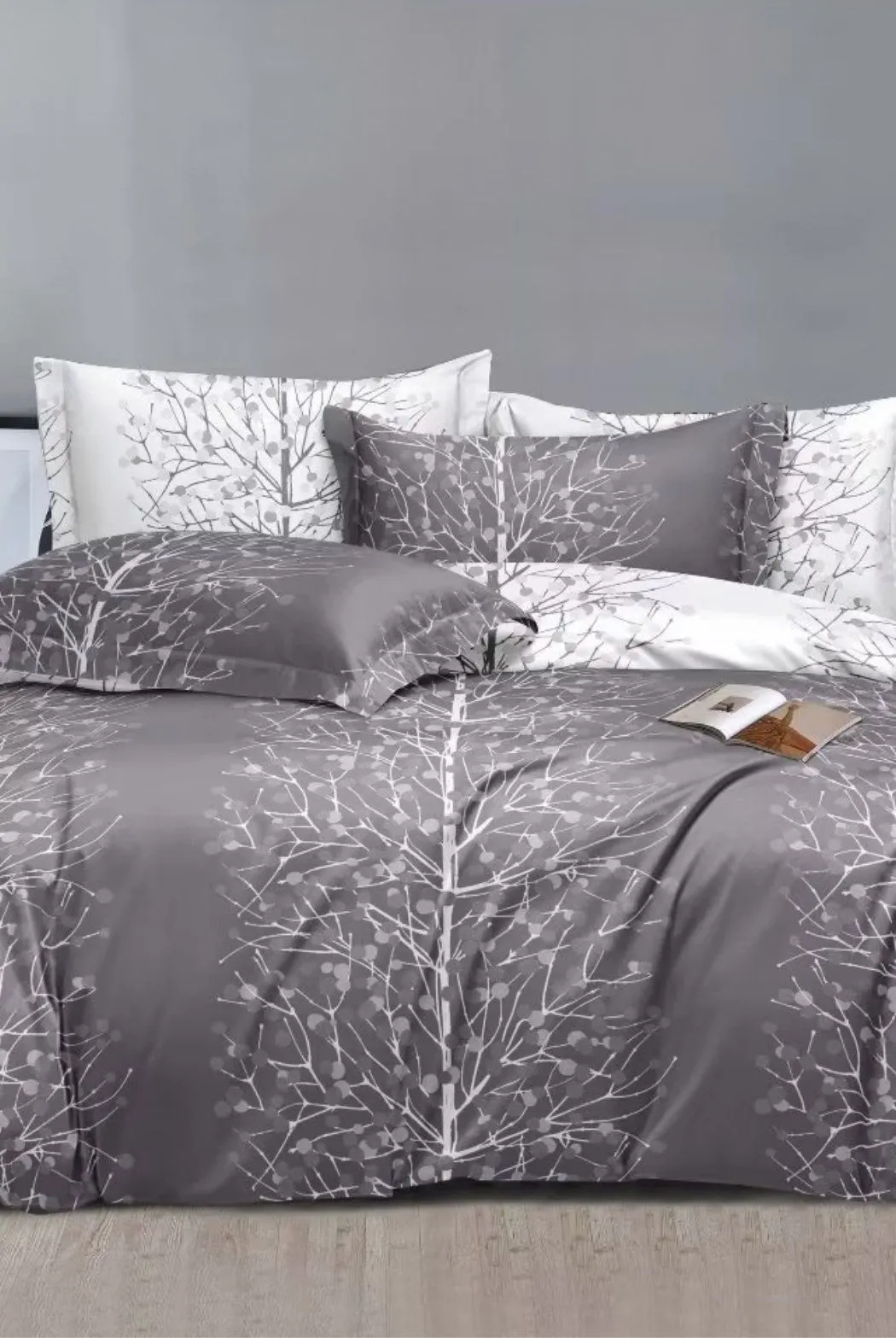 Ezysleep Grey Nature Printed Duvet Set