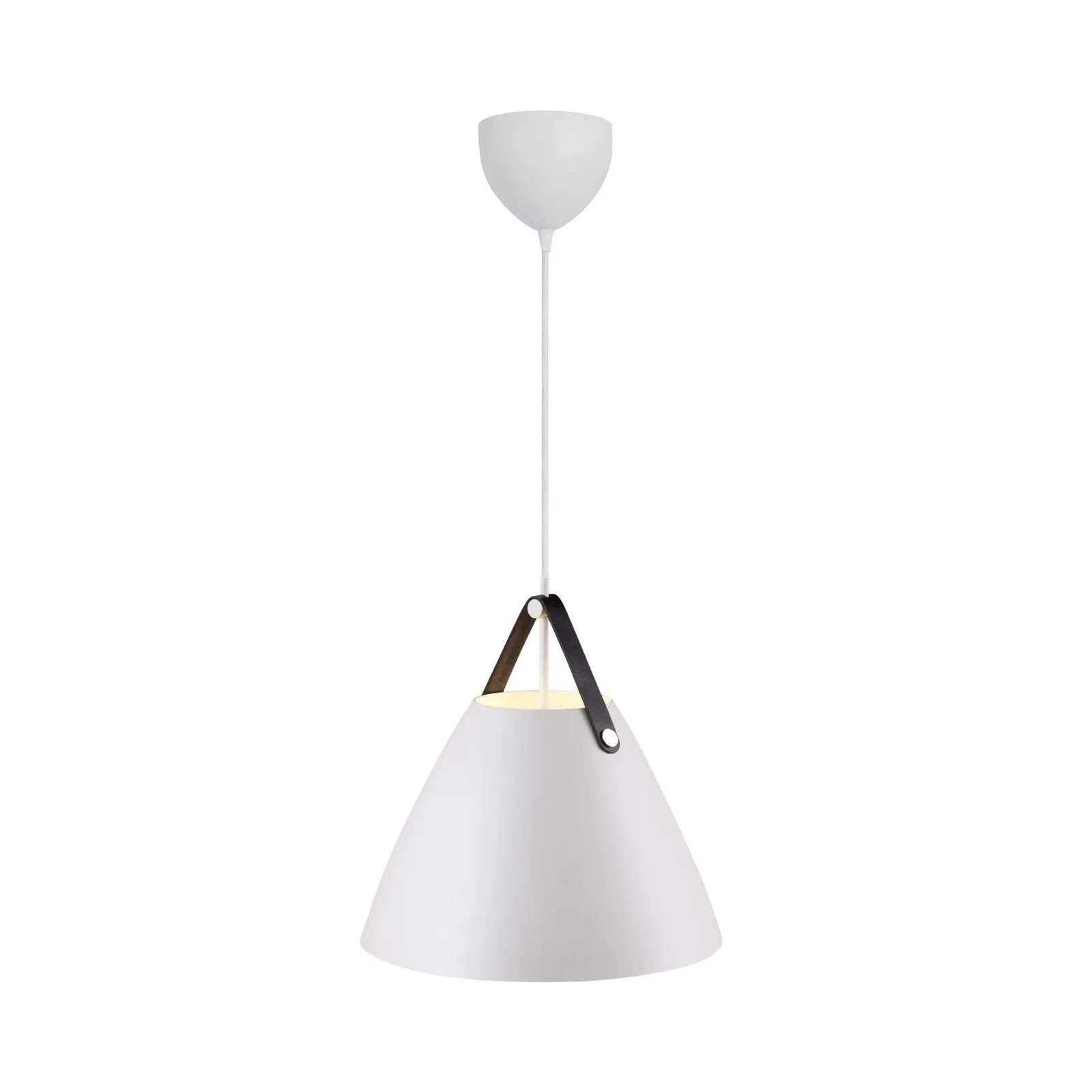 Nordlux Strap Pendant Light White Metal Dining Room E27 Mains 36cm 2