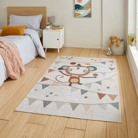 Vida Monkey Washable Rug 1