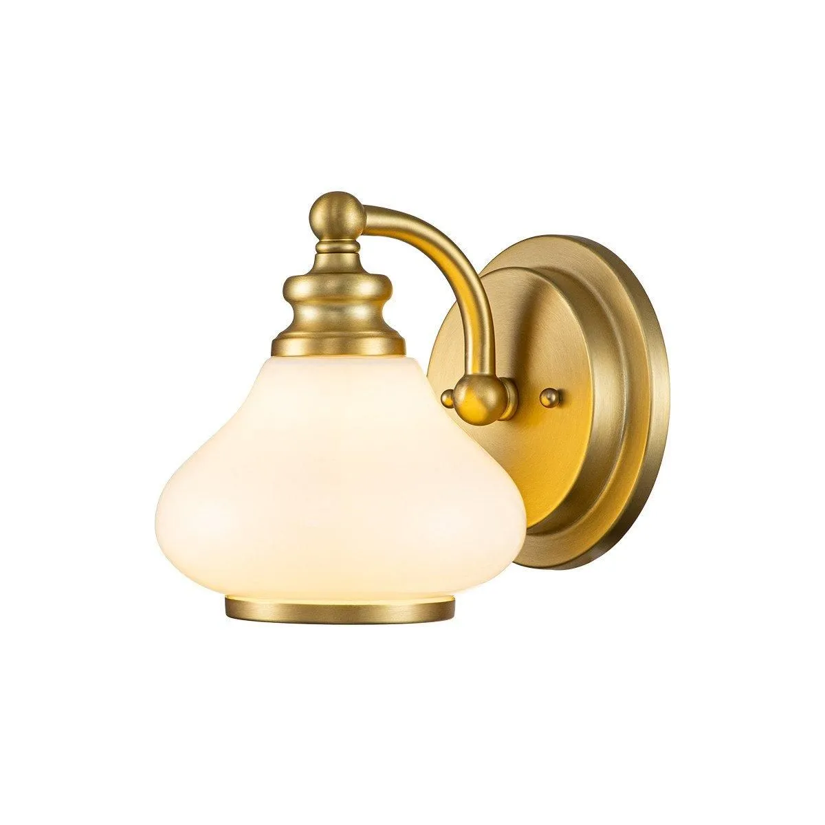 Netlighting Hinkley Ainsley Wall Lamp Brushed Brass IP44 in Yellow