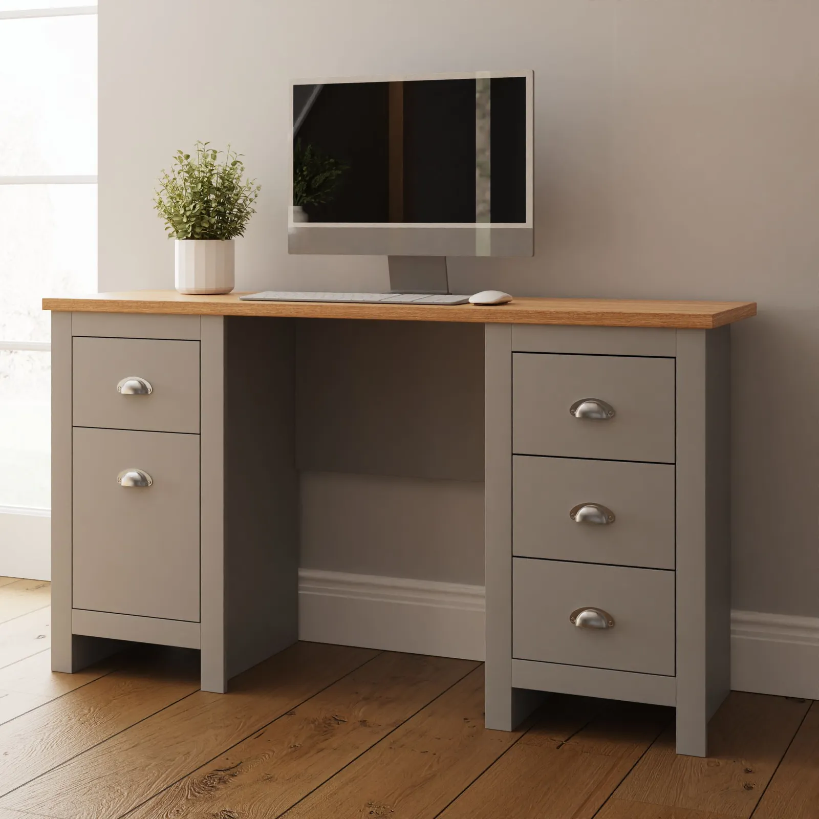 GFW Lancaster Study Desk in Grey 2