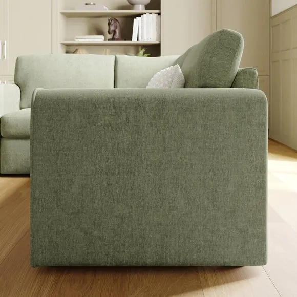 Abel Vintage Soft Chenille Corner Sofa 3