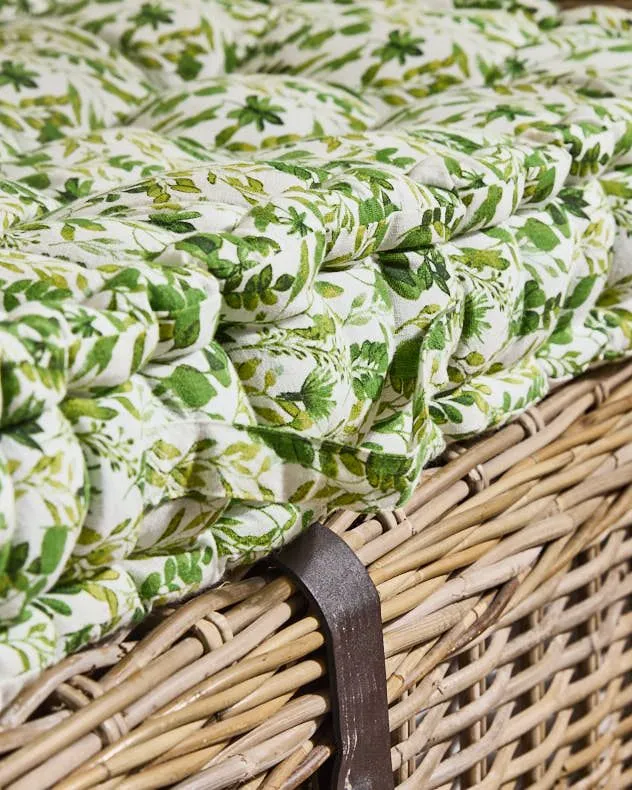 Dibor Vintage Green Leaf Print Cotton Indoor Hallway Furniture Bench Seat Pad Cushion L112cm x W44cm 4