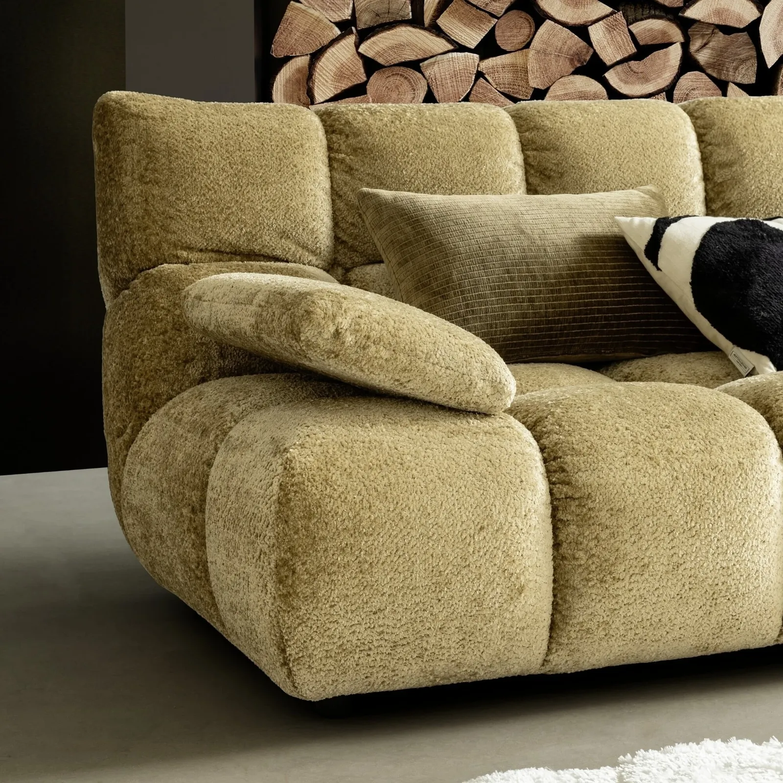 Bryce 4 Seater With Armrests - Width 290Cm, Gold | Barker & Stonehouse 2
