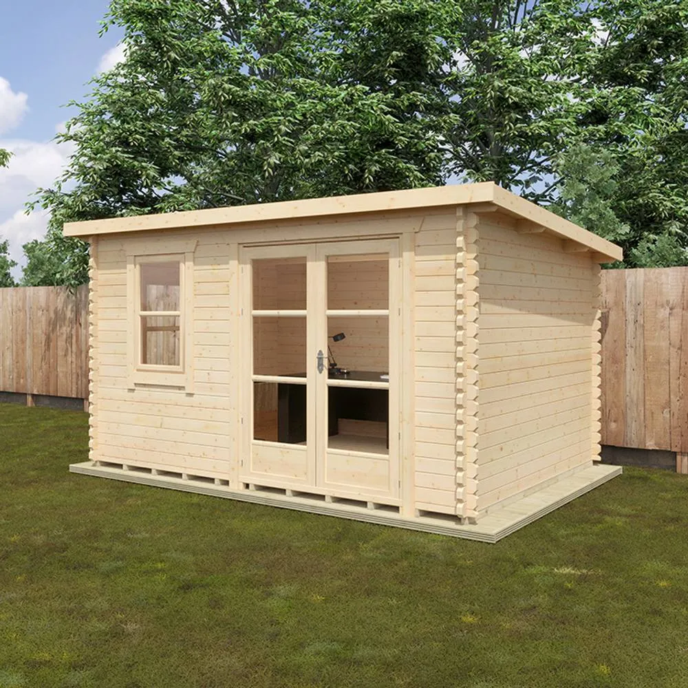 Buttercup Farm 14x10 The Belton 44mm Cabin - L415 x W295 x H232.8 cm in Natural 6